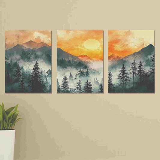 3-Piece Wooden Wall Art Frame Set (8×11 Inch Each Frame)